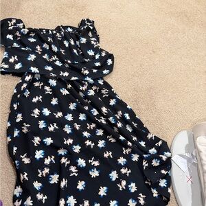 Cooper & Ella Black Dress with Floral Accents